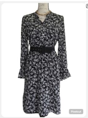 j crew black and white dress J.crew Striped Ruffle-Shoulder Dress  Pit-a-Pats.com